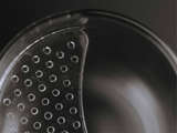 Cup with strainer, glass, plastic, 345 ml