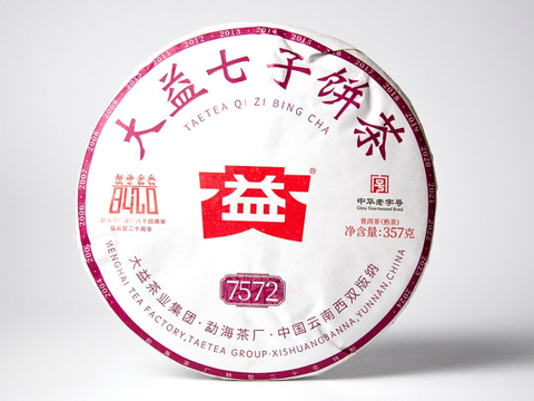 Shu Pu Erh 7572, fabryka Menghai Da Yi, AA, 2024
