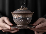 Gaiwan Sakura branch, artistic ceramics, 200 ml