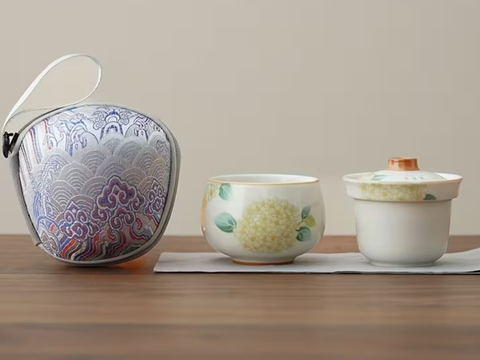 Tea cup with strainer and lid, ceramic, 110 ml
