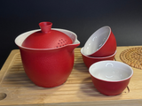 Tea Drinking Set, 4 Pieces, Ceramics