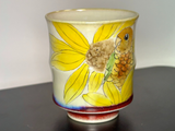 Tea bowl Bird and Flowers, Jingdezhen ceramics, 75 ml