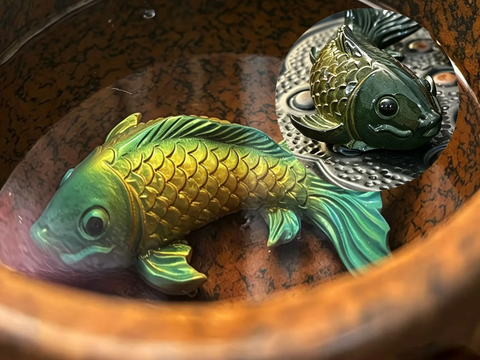 Karp Koi, figurka termiczna, żywica
