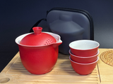 Tea Drinking Set, 4 Pieces, Ceramics