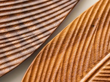 Leaf-shaped tray, wood, 30x12 cm
