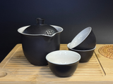 Tea Drinking Set, 4 Pieces, Ceramics