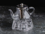Teapot warming base, glass