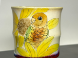 Tea bowl Bird and Flowers, Jingdezhen ceramics, 75 ml