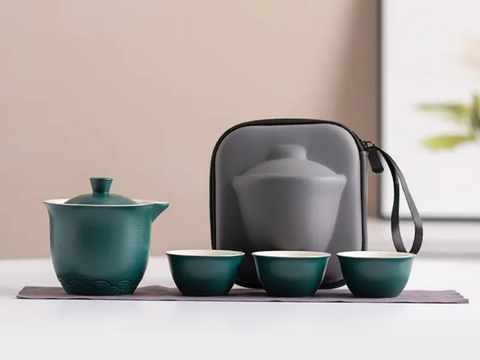 Tea Drinking Set, 4 Pieces, Ceramics